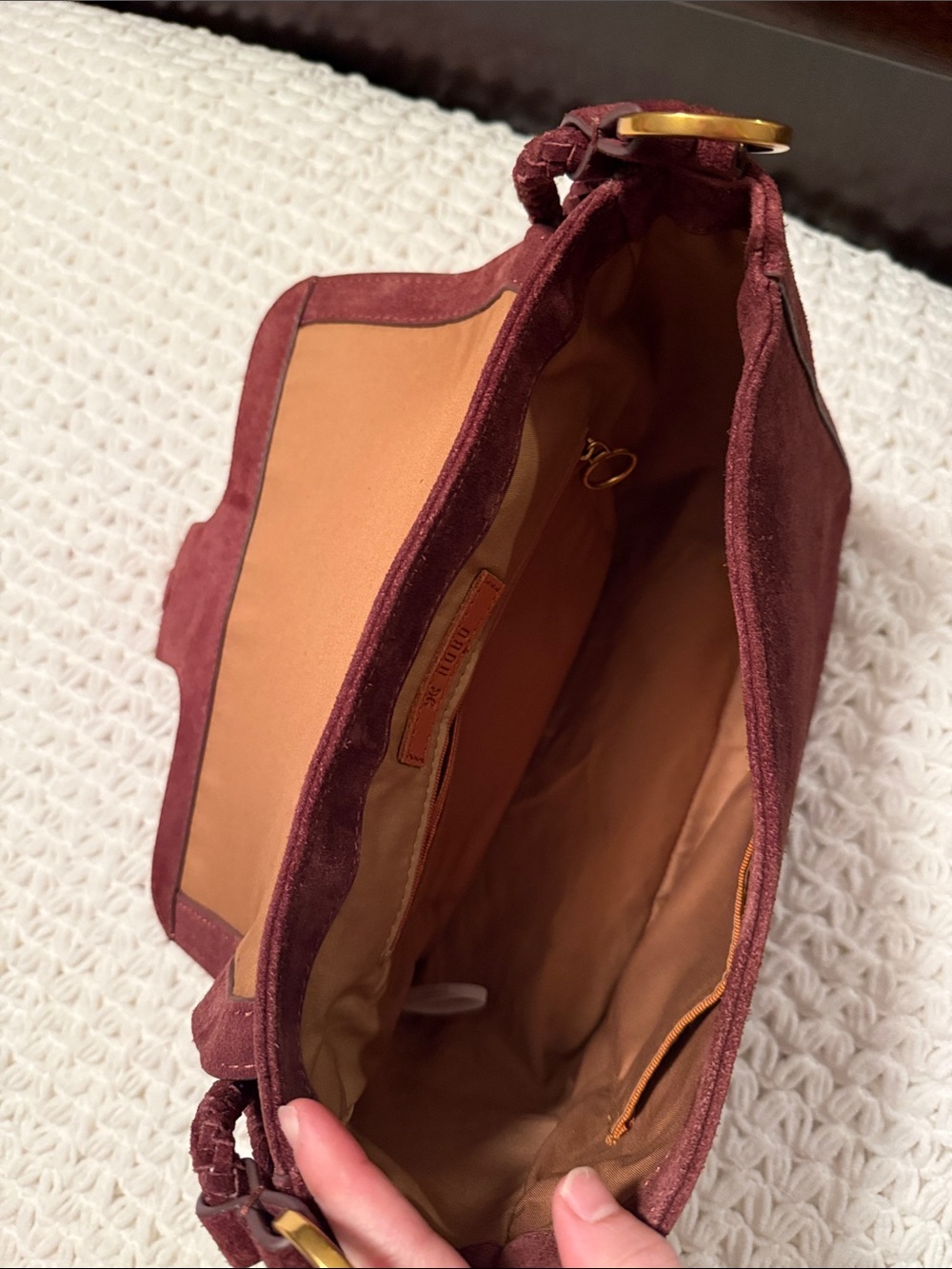 EUC Hobo Rogue Shoulder Bag in Chocolate Suede - Picture 9 of 13